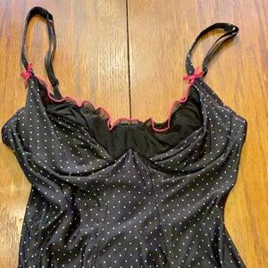 Victoria’s Secret Polka Dot Satin Top sz 34/B